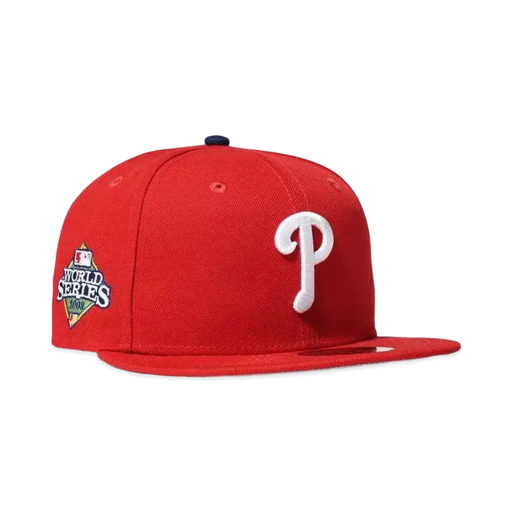 NEW ERA PHILADELPHIA PHILLIES WS 2008 59FIFTY "SCARLET"