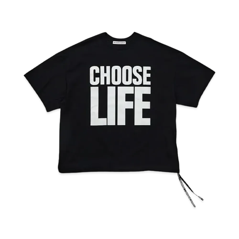 MASTERMIND x KATHARINE HAMNETT SLOGAN BIG TEE/CHOOSELIFE "BLACK"