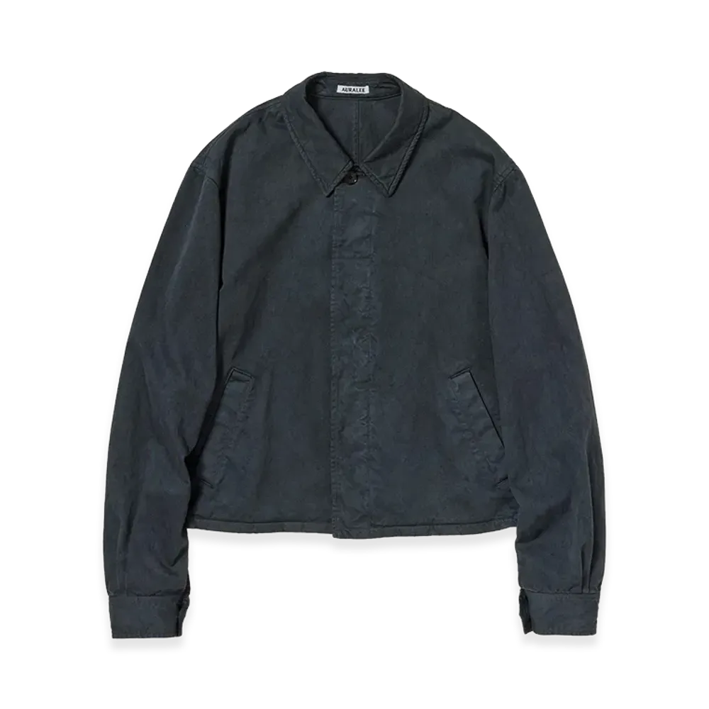 AURALEE Garment-Dyed Finx Light Chino Blouson "Black"