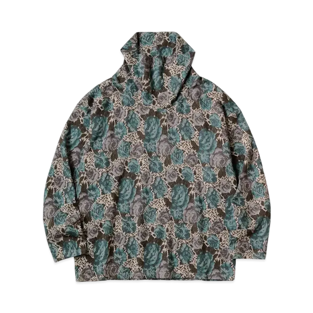 KAPITAL Gobelin Baggy High Neck Long Tee "Sax"