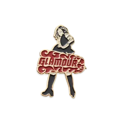 HYSTERIC GLAMOUR Vixen Girl Pin Badge "Gold"