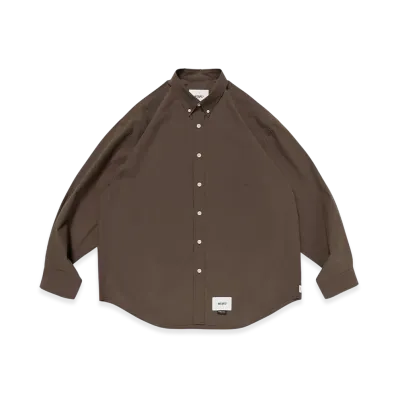 WTAPS BD 04 / LS / NYCO. Broadcloth. CORDURA. OF "Brown"