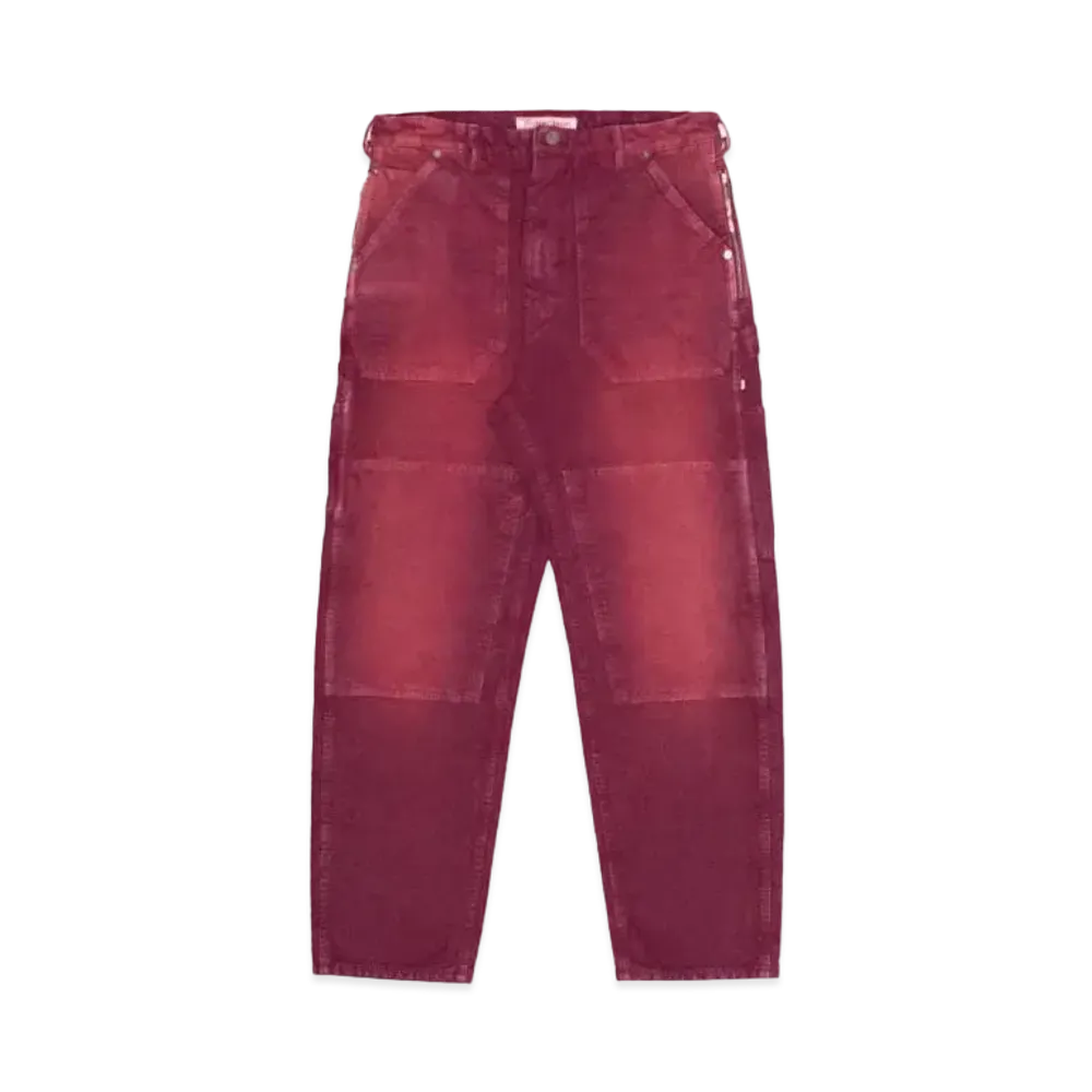 Richardson Distressed Duck Canvas Work Pants "Oxblood"
