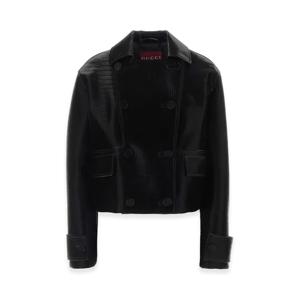 GUCCI Women's Leather Jacket "Black"