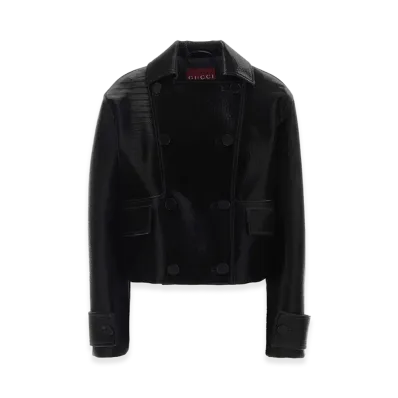 GUCCI Women's Leather Jacket "Black"