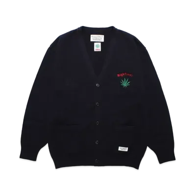 WACKO MARIA HIGH TIMES / Classic Knit Cardigan "Navy"