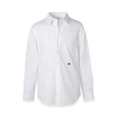 CELINE Loose Shirt In Cotton Poplin "White"