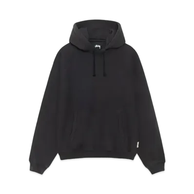Stussy Fleece Raglan Hood "Washed Black"