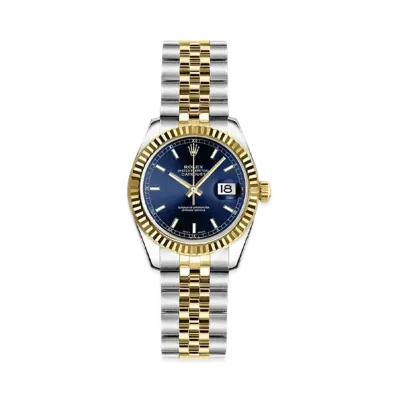ROLEX Lady-Datejust "Blue/Stainless Steel/Yellow Gold"
