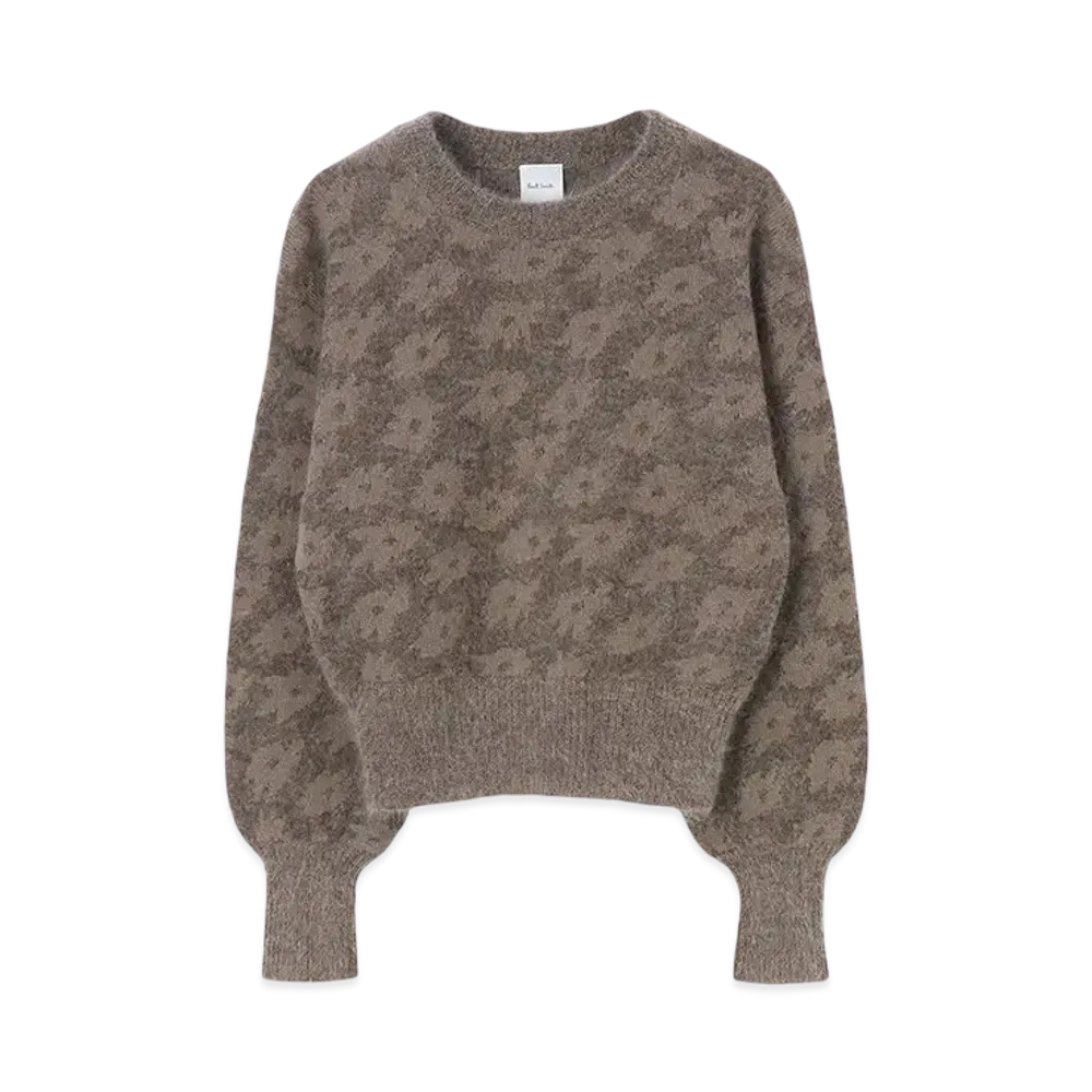 Paul Smith Womens Big Flower Mohair Knit "LightPurple"