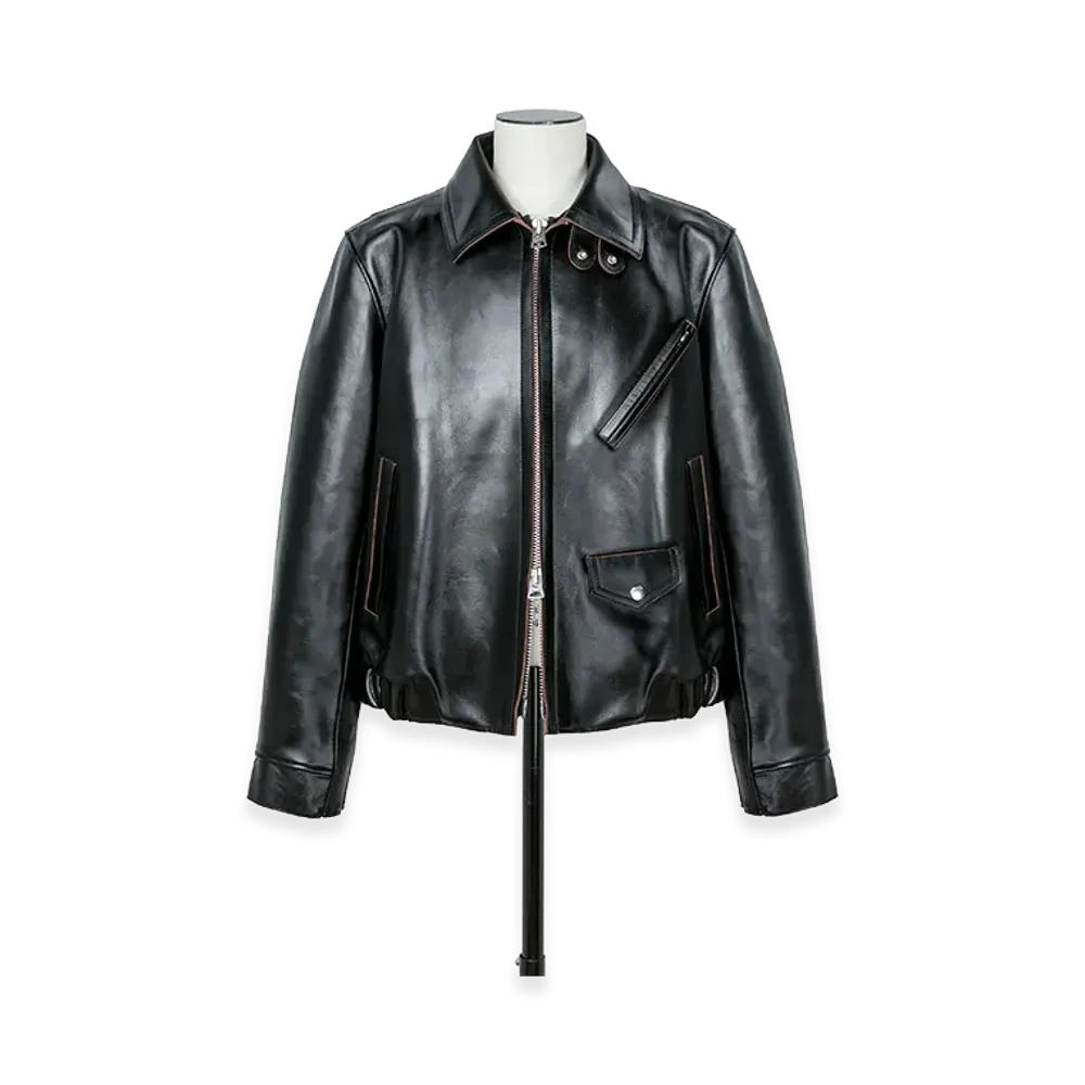 sacai Robert Mapplethorpe Calla Lily Leather Jacket "Black"