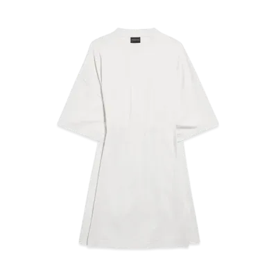 BALENCIAGA Women's Semi Fitted Dress "Dirty Effect White"