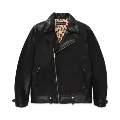 WACKO MARIA Leather Double Riders Jacket "Black"