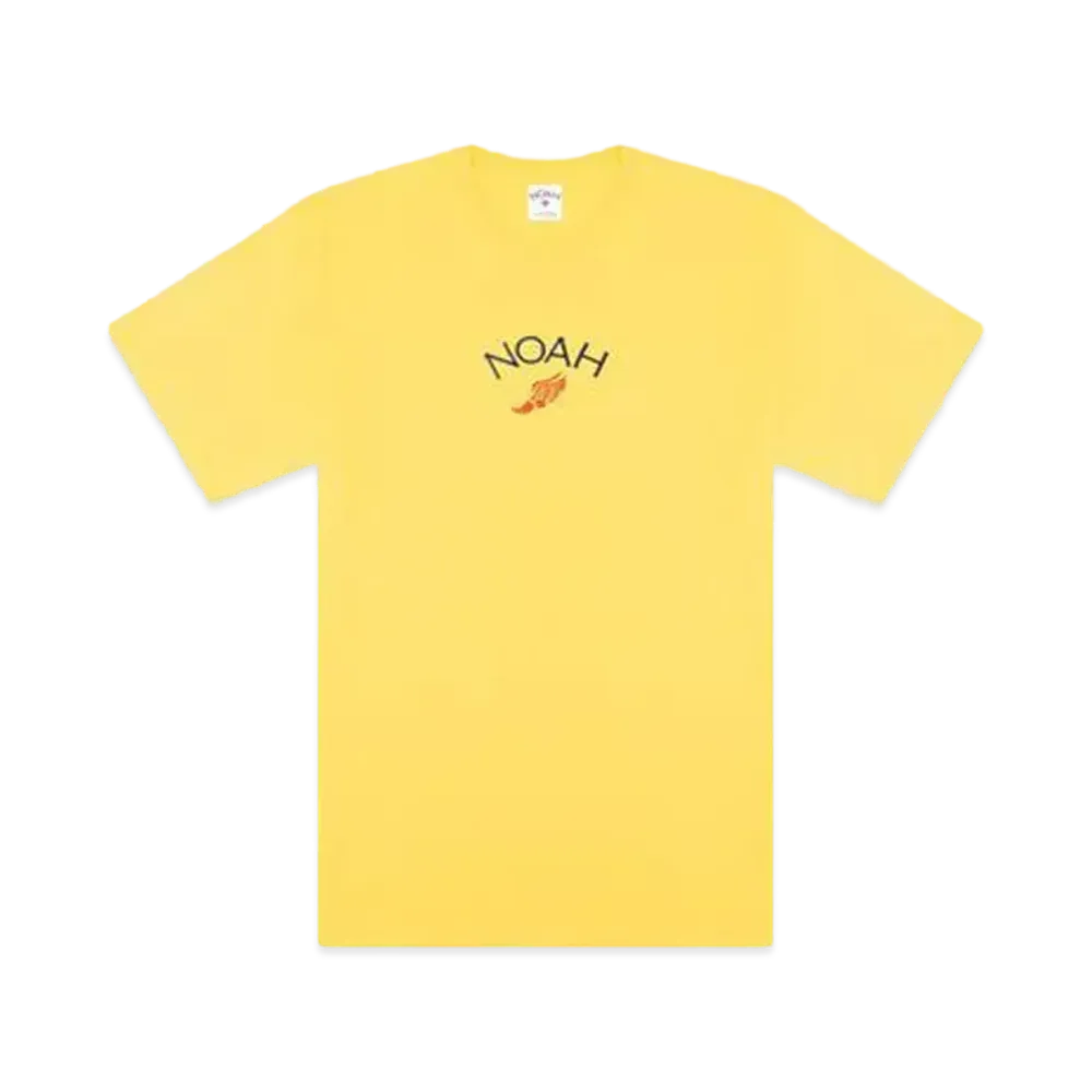 Noah Embroidered Winged Foot Logo Tee "Yellow"