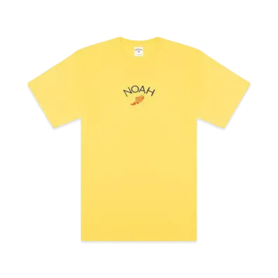Noah Embroidered Winged Foot Logo Tee "Yellow"