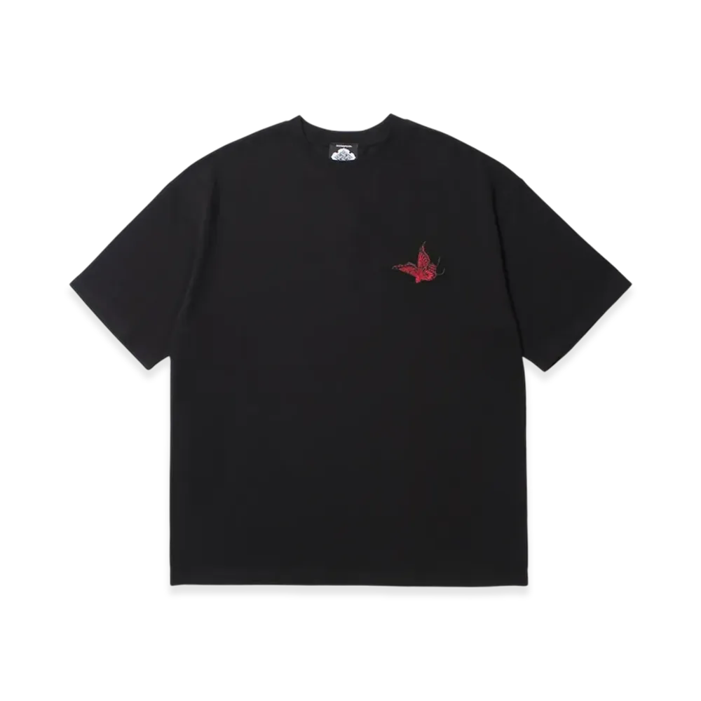 APHRODITEGANG GAKKIN x BUDSPOOL One-Point Embroidery S/S Tee "Black"
