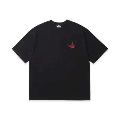 APHRODITEGANG GAKKIN x BUDSPOOL One-Point Embroidery S/S Tee "Black"