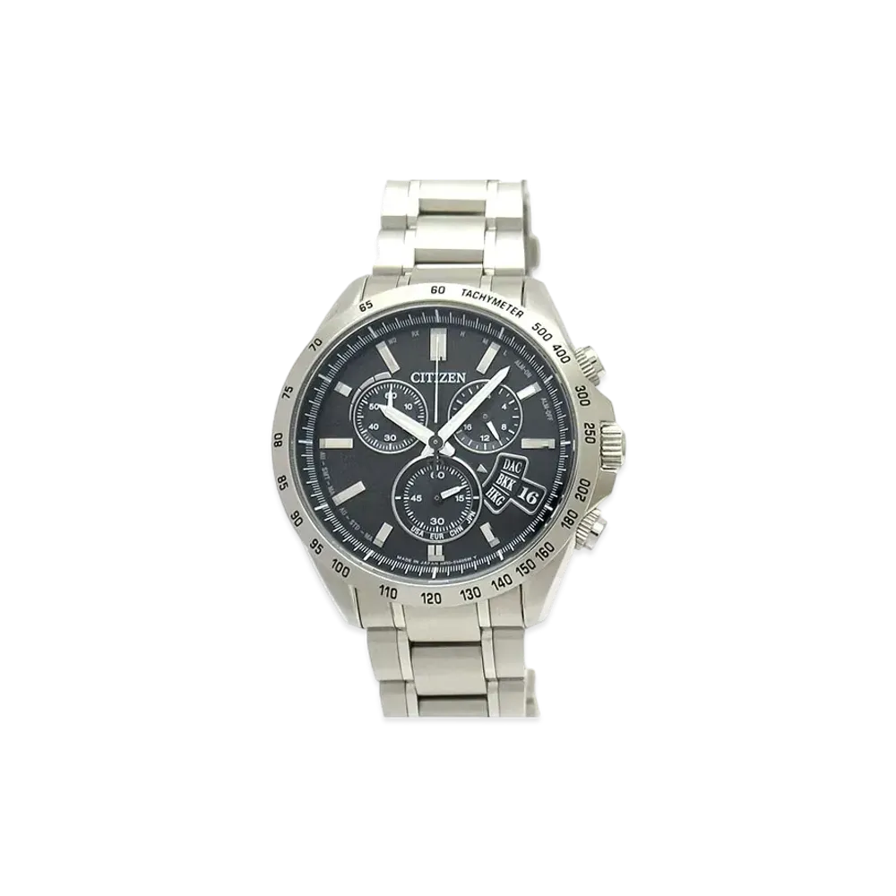 CITIZEN Eco-Drive World Time Chronograph Radio Solar "Blue Gray" BY0130-51E