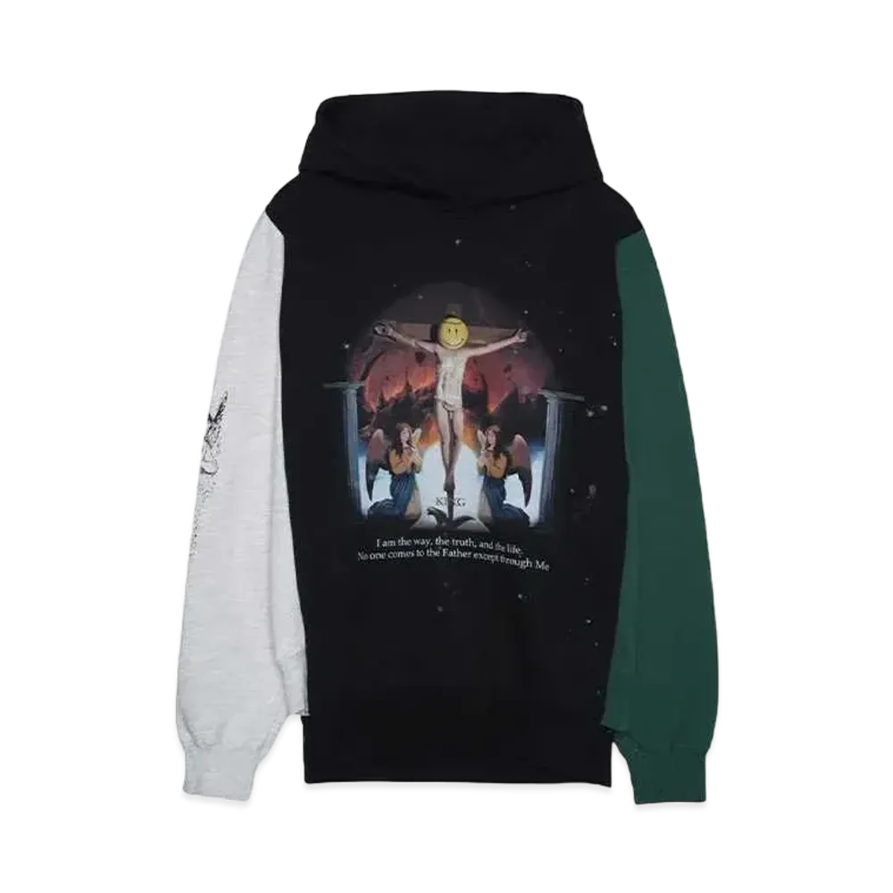 SOMEIT REBUILD HOODIE "GREY/BLACK/GREEN"