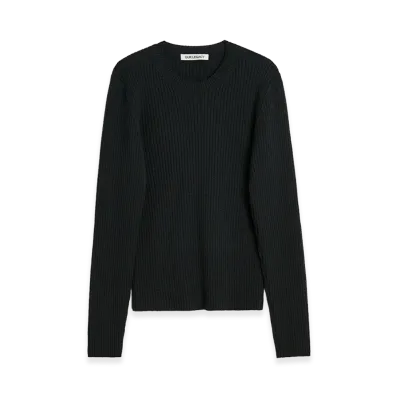 OUR LEGACY Compact Roundneck "Black Rustic Merino"