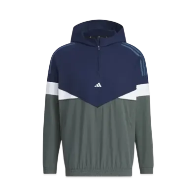 adidas Twist Weave Archive Design Side Zip Half Zip Long Sleeve Hoodie "Collegiate Navy/Legend Ivy"