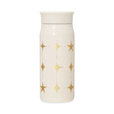 STARBUCKS Seasonal Goods "Bright New Year" Stainless Steel Mini Bottle 355ml "Ivory"
