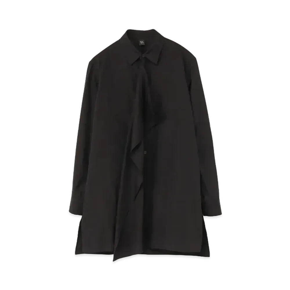 Yohji Yamamoto Y's BROAD FRONT FLAP BLOUSE "Black"