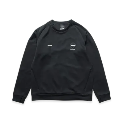 F.C.Real Bristol Stretch Fleece Crewneck Top "Black"