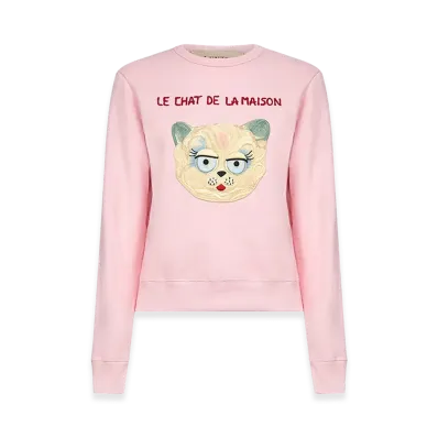 Valentino Women's Cotton Sweatshirt "Pink"