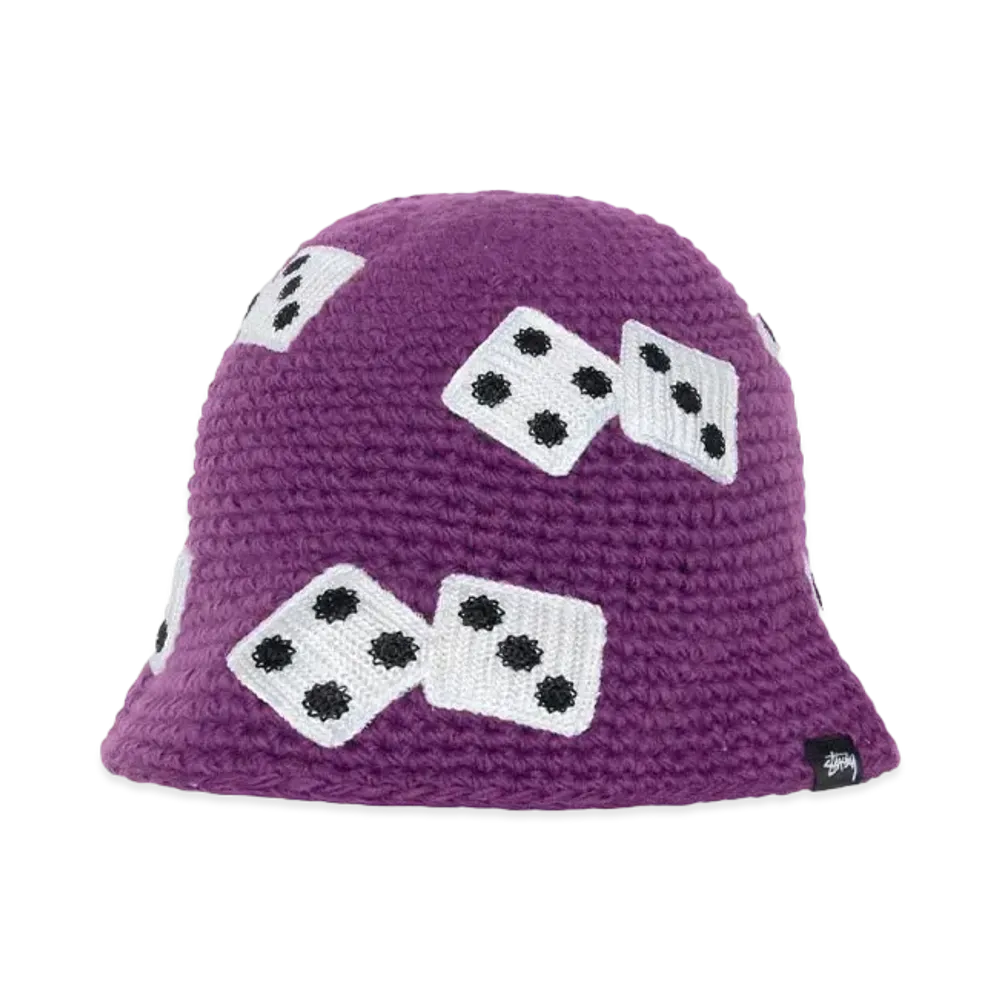Stussy Bucket Hat Dice Knit "Purple"