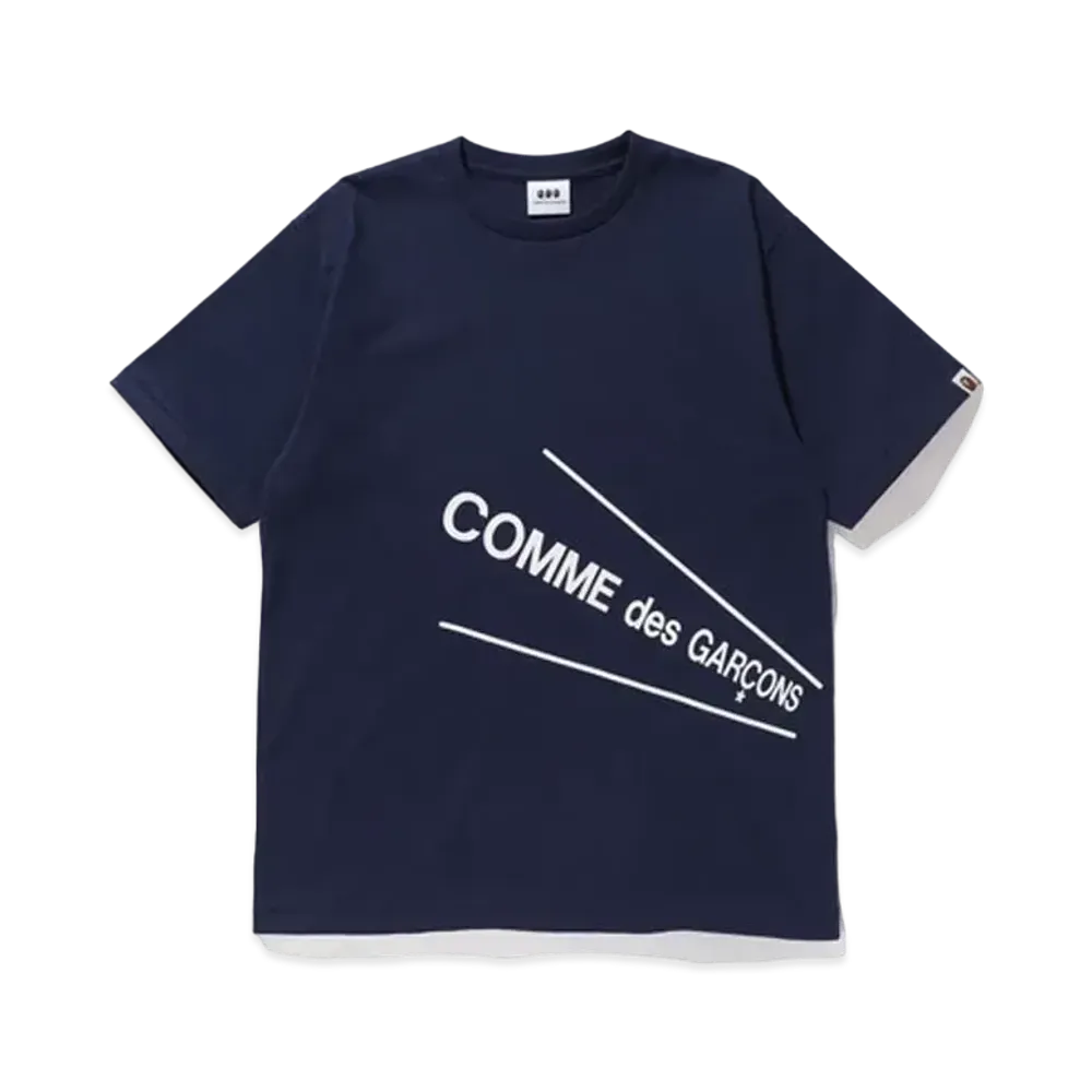 A BATHING APE / COMME des GARCONS TEE "Navy"