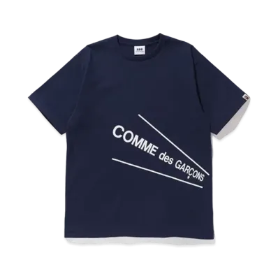 A BATHING APE / COMME des GARCONS TEE "Navy"