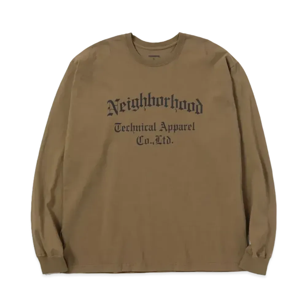 NEIGHBORHOOD NH Tee-8 LS . CO "Olive Drab"