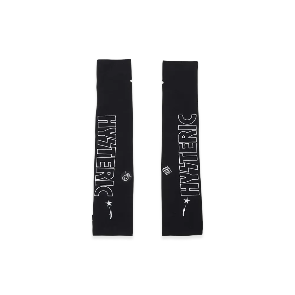 HYSTERIC GLAMOUR Logo Embroidery Arm Warmers "Black"