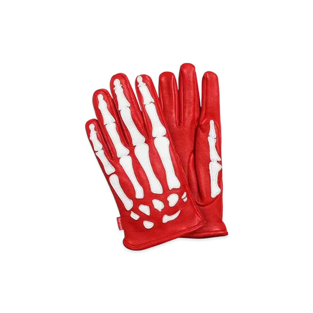 Supreme x Vanson Leather X-Ray Gloves "Red"