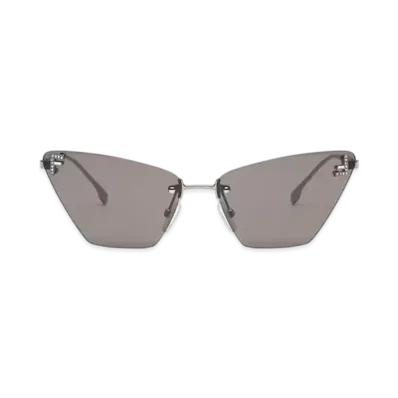 FENDI First Crystal Ruthenium-Colored Sunglasses "Gray"