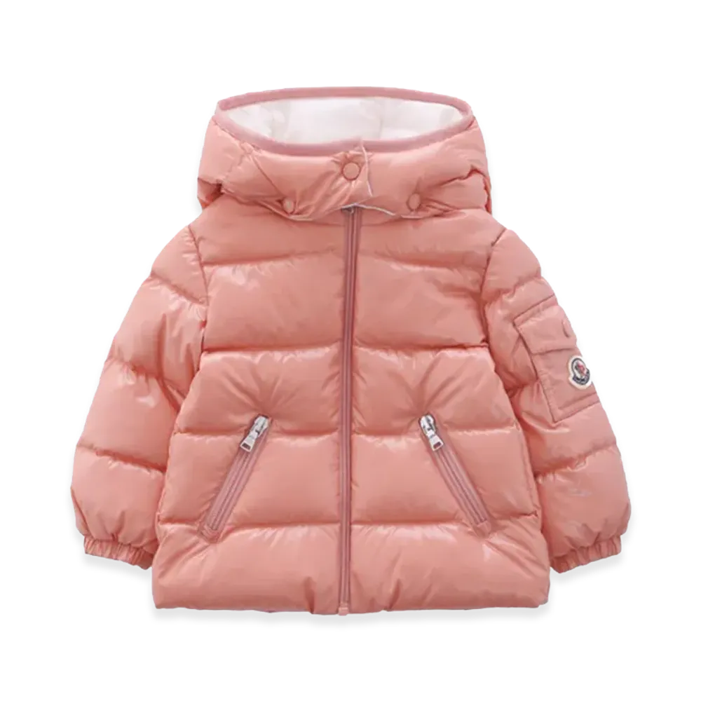 MONCLER Kids Jacket With Logo And Hood "Pink"