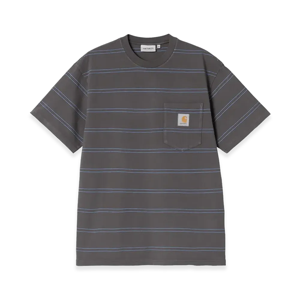 Carhartt WIP S/S Bert Pocket T-Shirt "Bert Stripe/Graphite/Curacao/Garment Dyed"