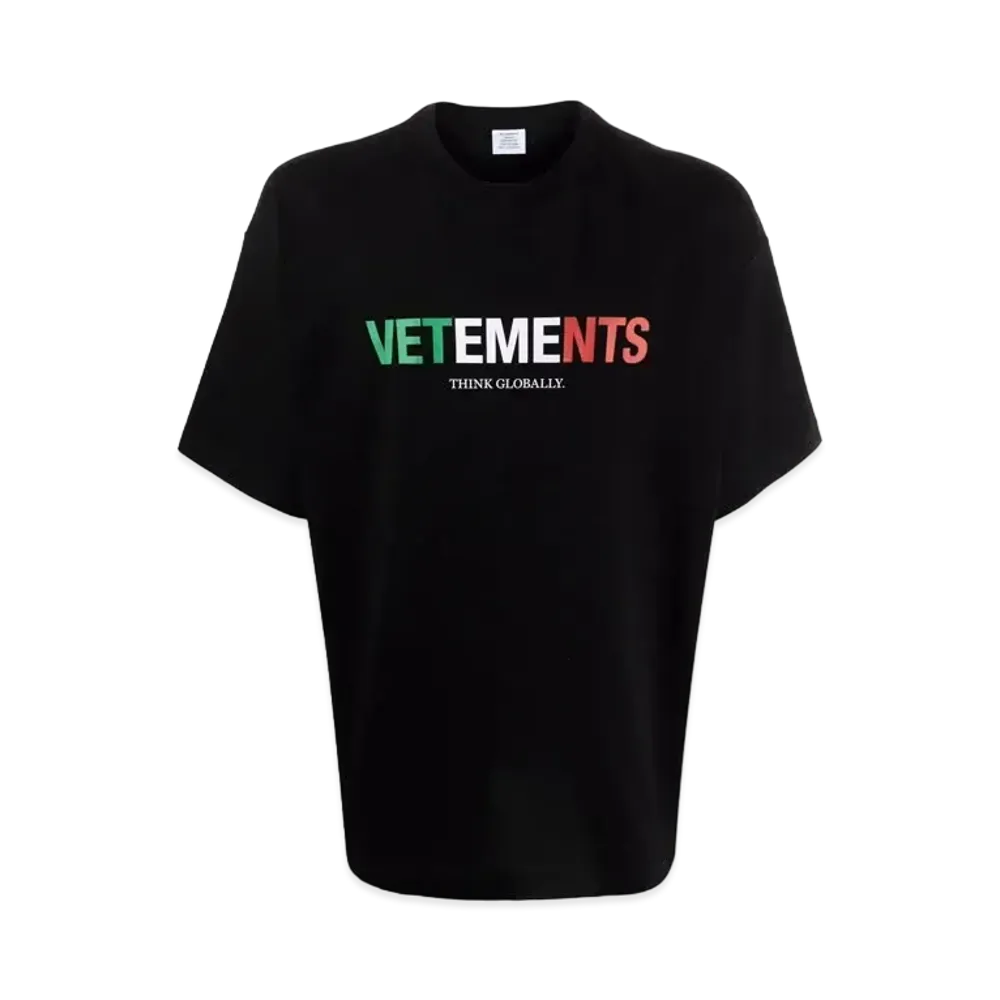 VETEMENTS Italy Logo Tee "Black"