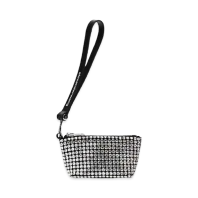 Alexander Wang Crystal Mesh Coin Purse "White"