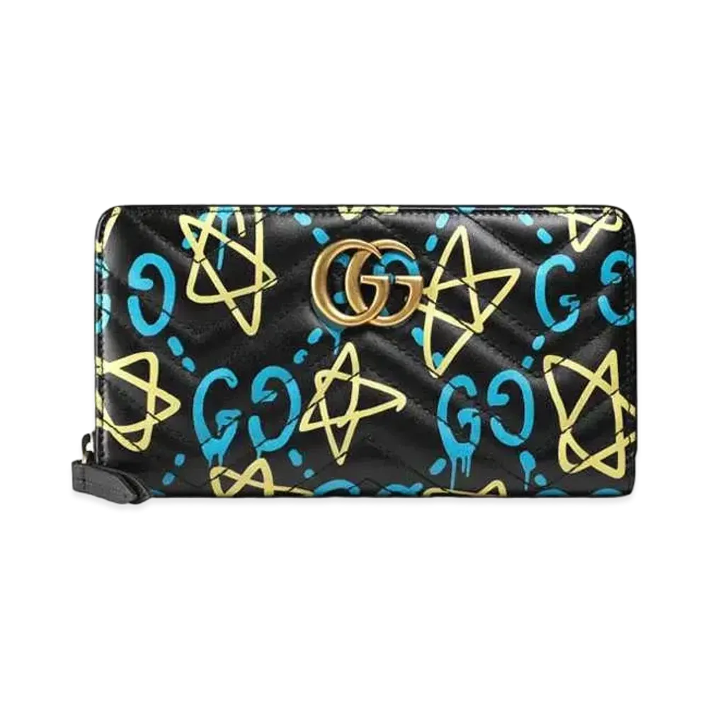 GUCCI Ghost Zip Around Wallet "Black"