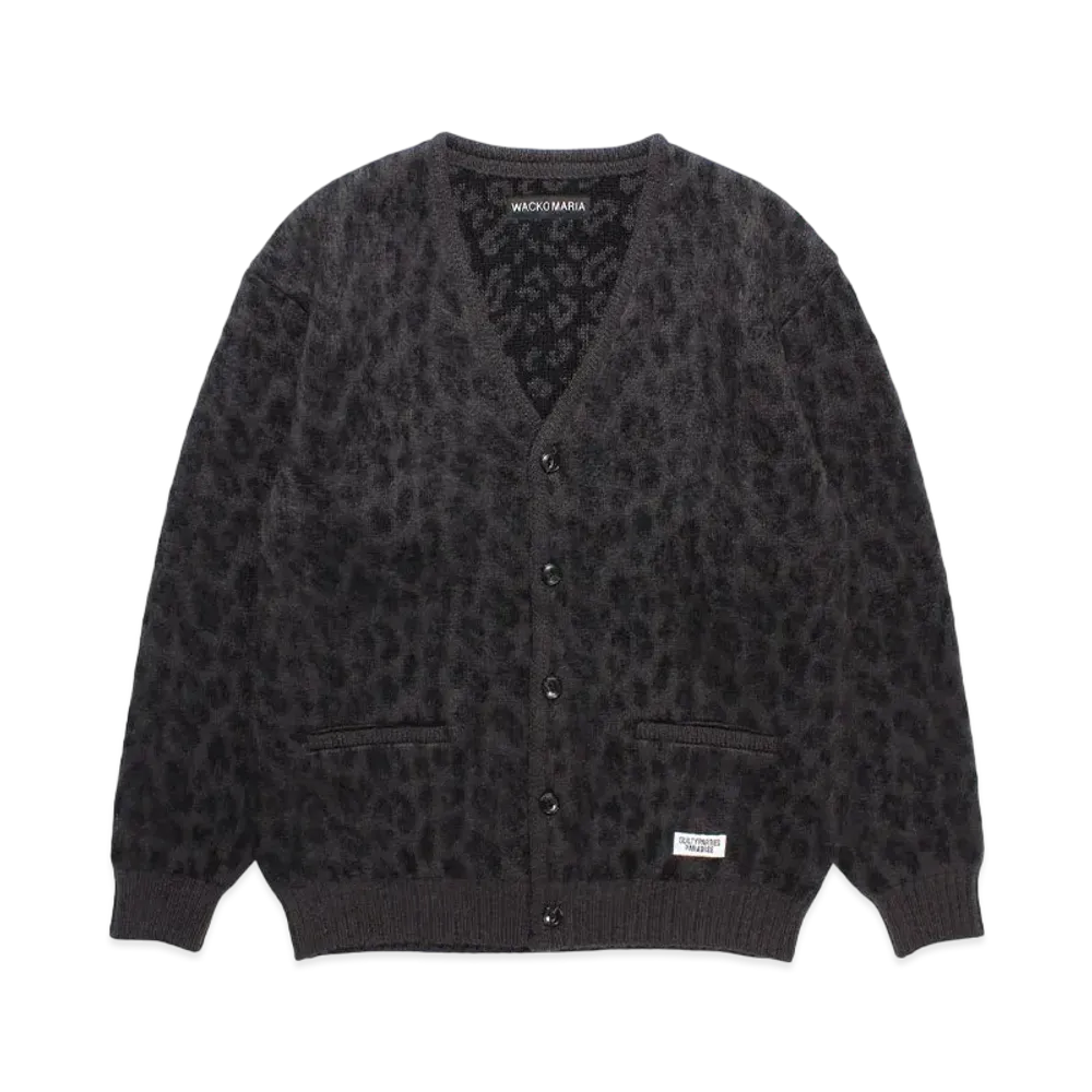 WACKO MARIA Heavy Mohair Knit Cardigan "Charcoal"