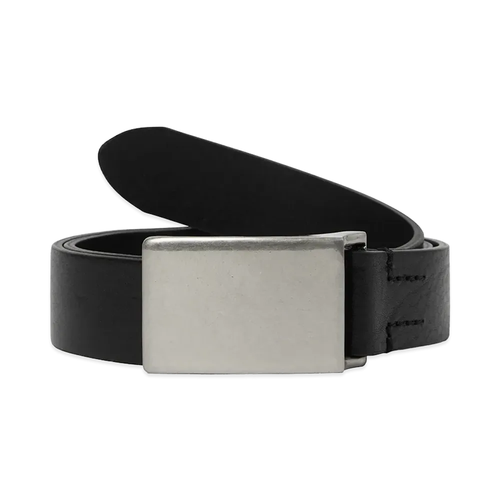 thisisneverthat Flat Buckle Leather Belt "Black"