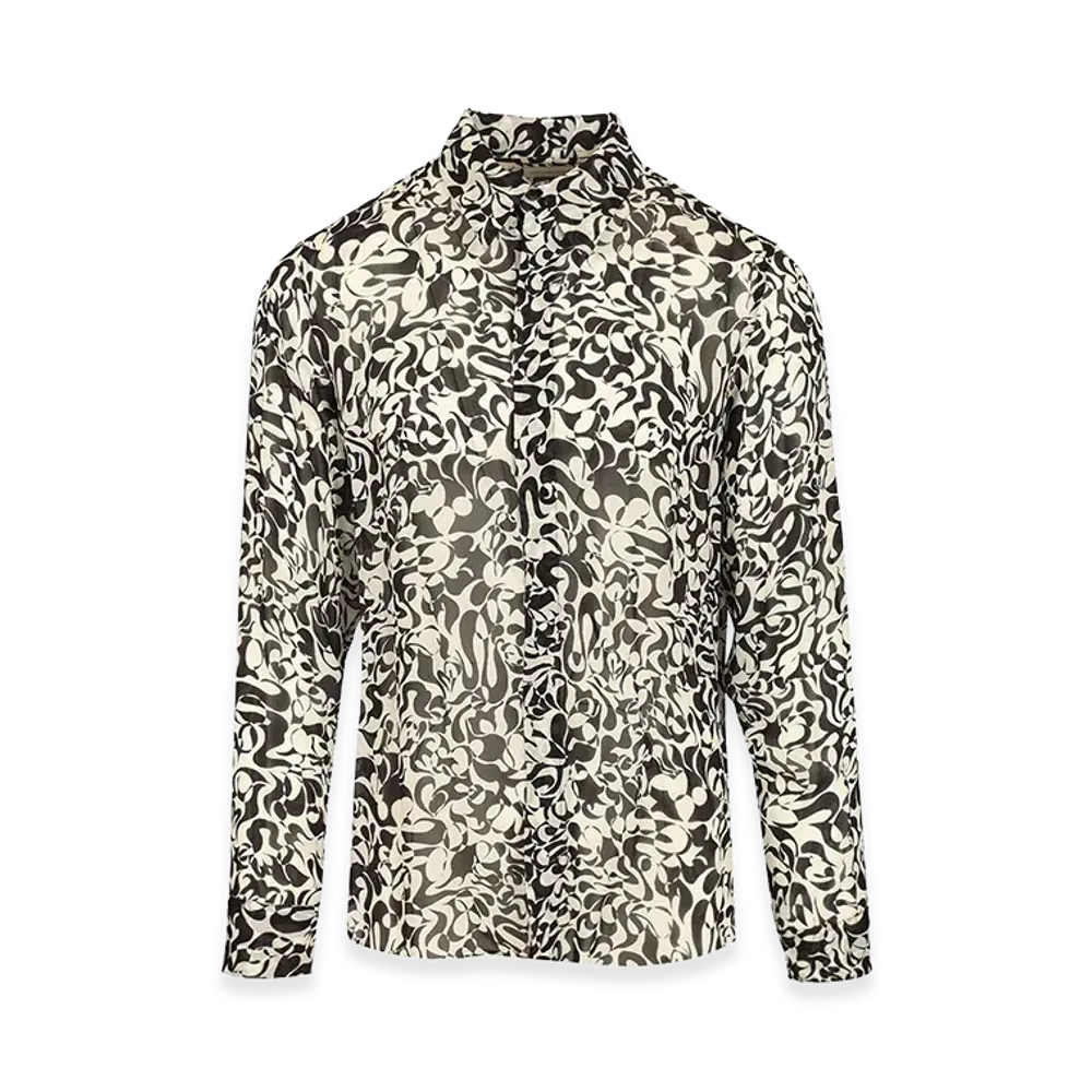 DRIES VAN NOTEN Carvies Viscose Shirt "Black"