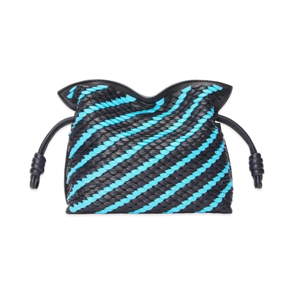 LOEWE Flamenco Clutch Mini "Dark Ink/Sky Blue"