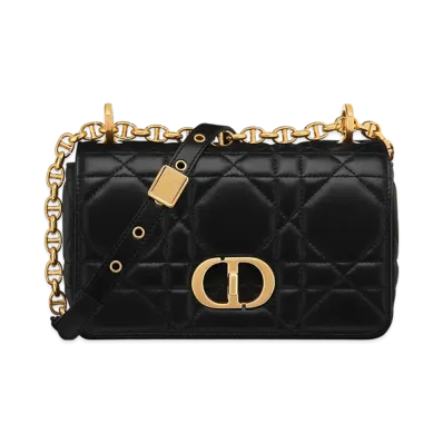 Dior Small Soft Dior Caro Bag Macrocannage Lambskin "Black"