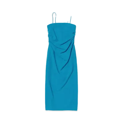 AURALEE Brushed Super Fine Wool Flannel Dress "Light Blue"
