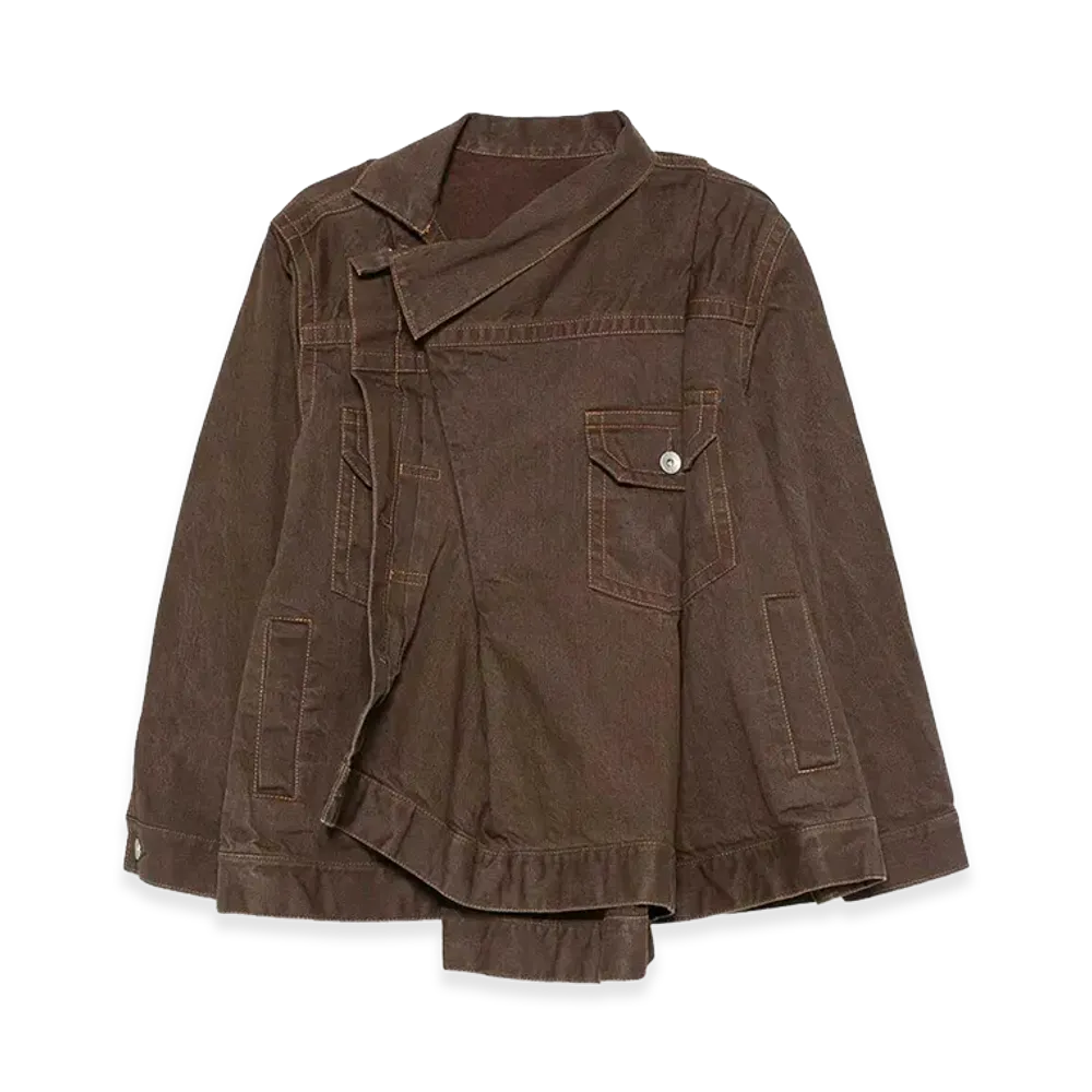 sacai Women's Denim Jacket "Brown"
