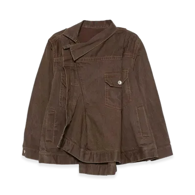 sacai Women's Denim Jacket "Brown"