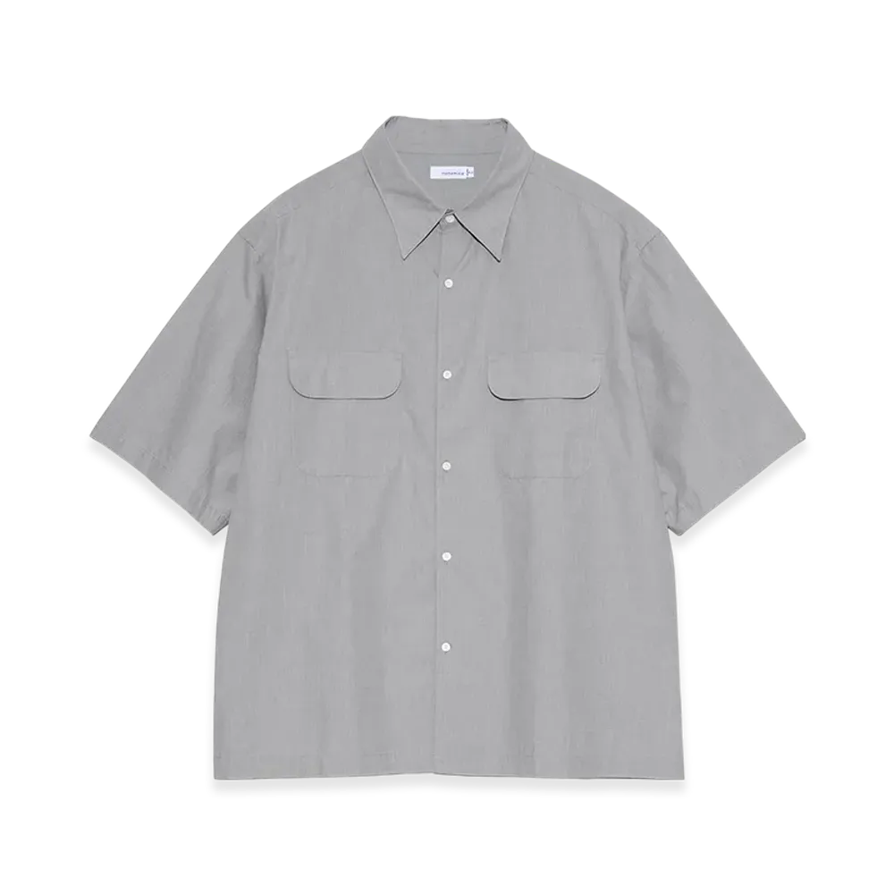 nanamica Regular Collar End On End S/S Shirt "Gray"